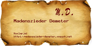 Madenszieder Demeter névjegykártya